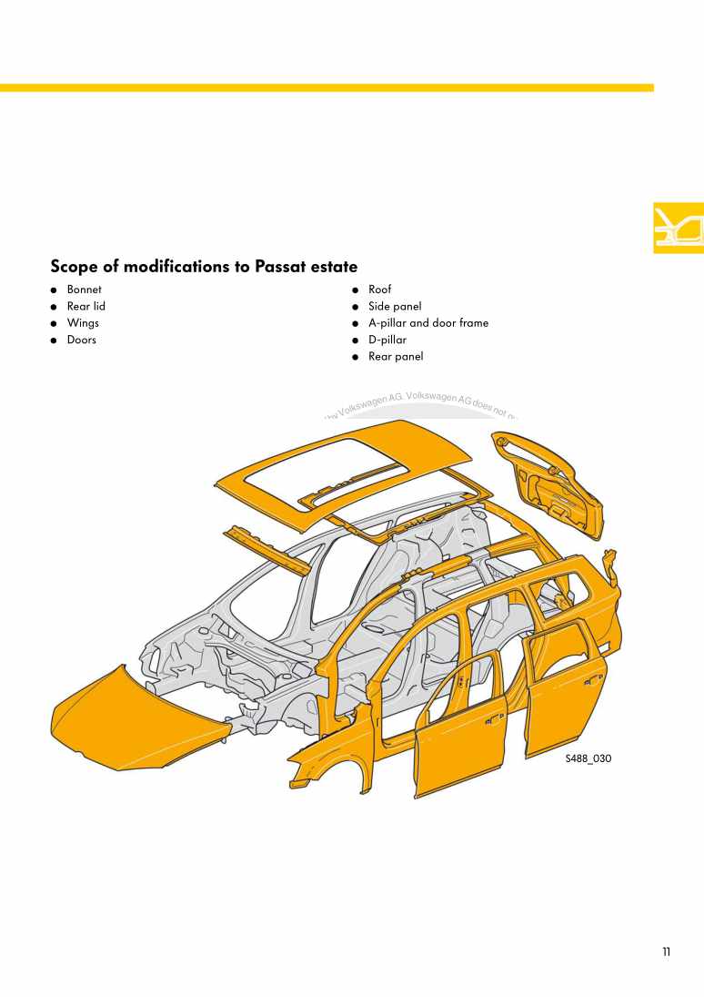 Examplepage for repair manual 2 Nr. 488: The Passat 2011