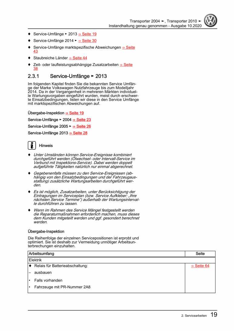 Examplepage for repair manual 3 Instandhaltung genau genommen