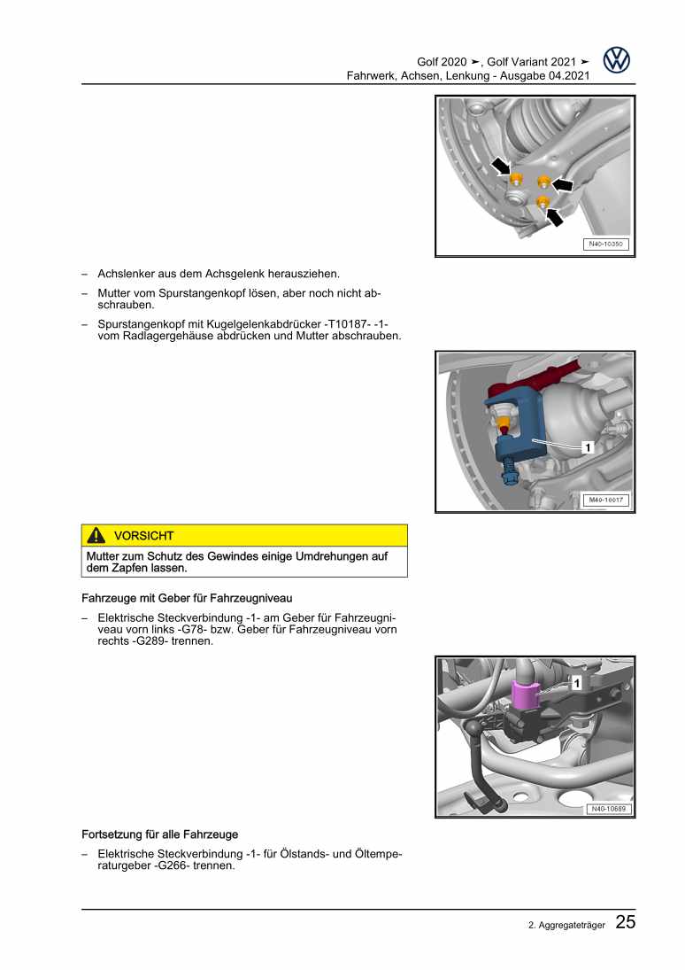 Examplepage for repair manual 3 Fahrwerk, Achsen, Lenkung