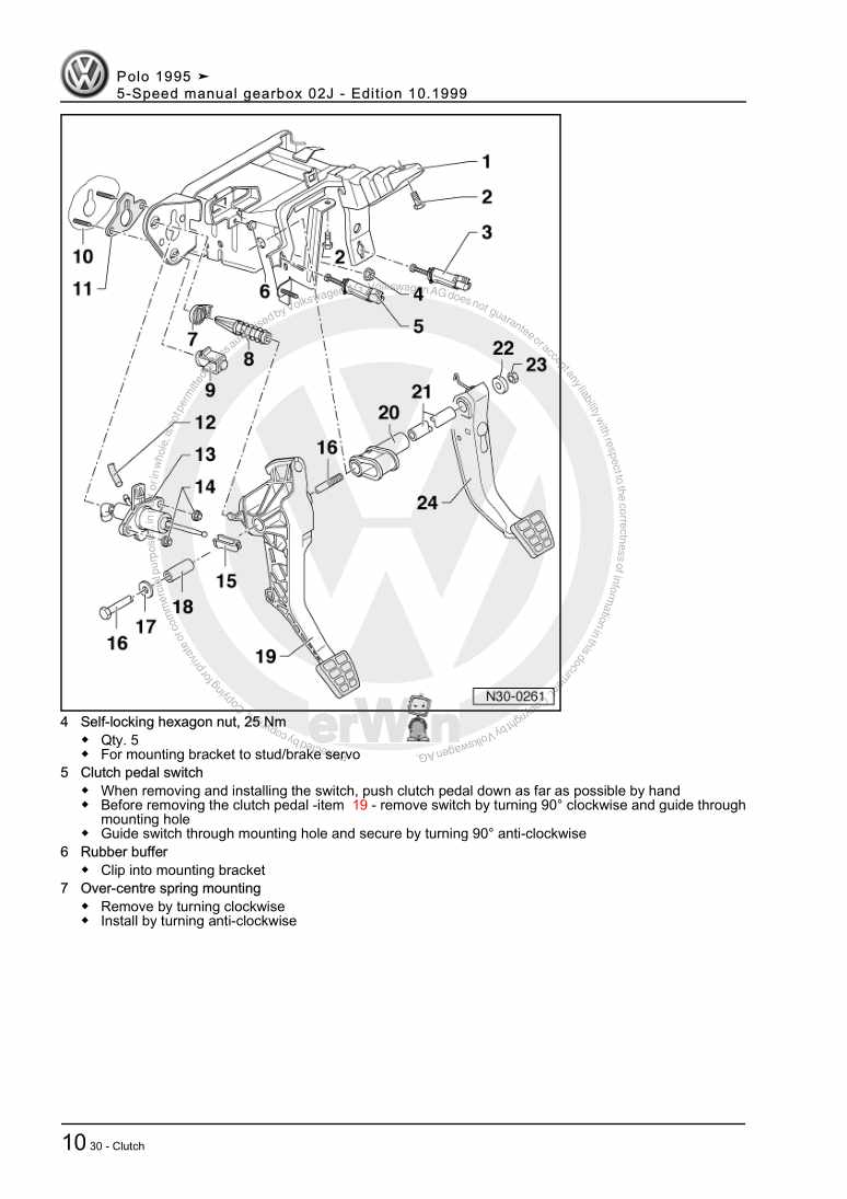 Examplepage for repair manual 5-Speed manual gearbox 02J