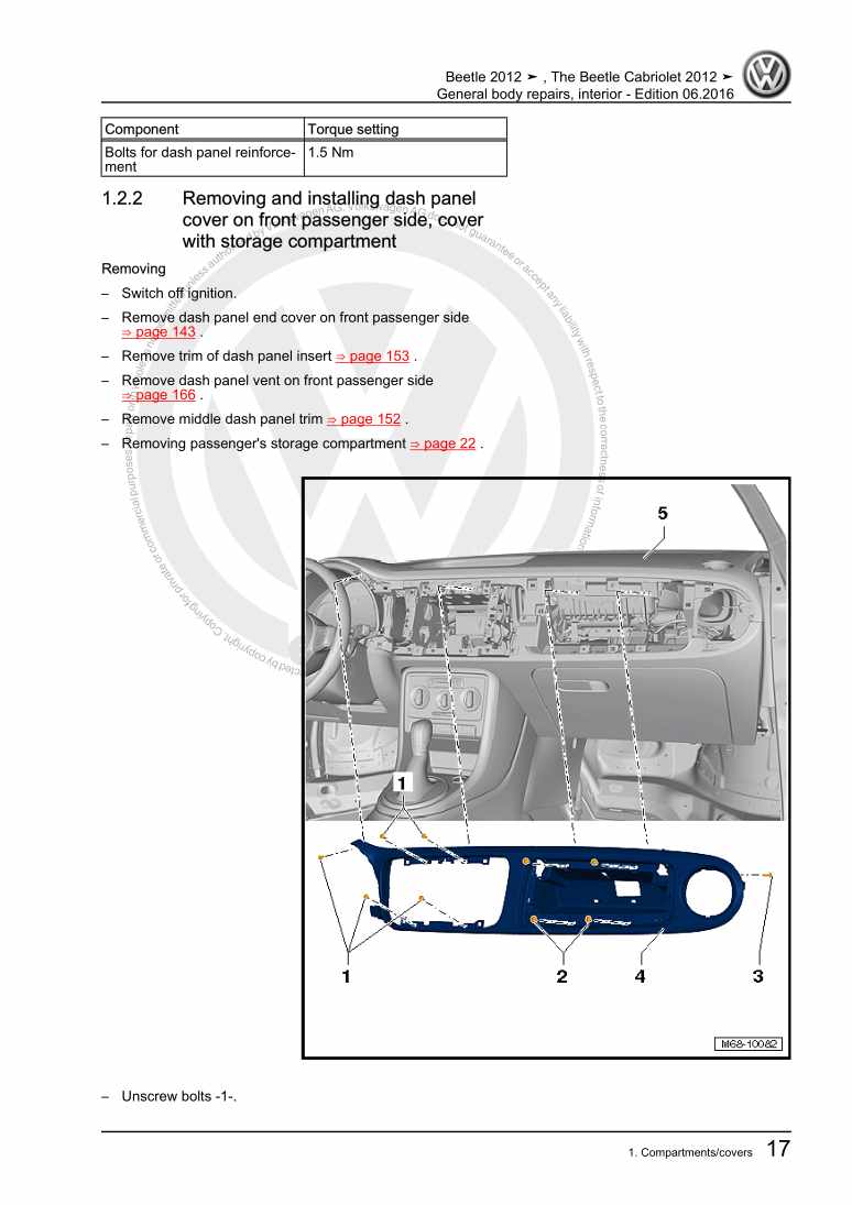 Examplepage for repair manual 3 General body repairs, interior