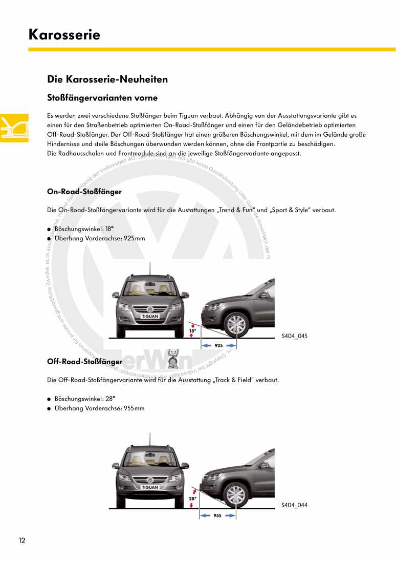 Beispielseite für Reparaturanleitung 3 Nr. 404: Der Tiguan 2008