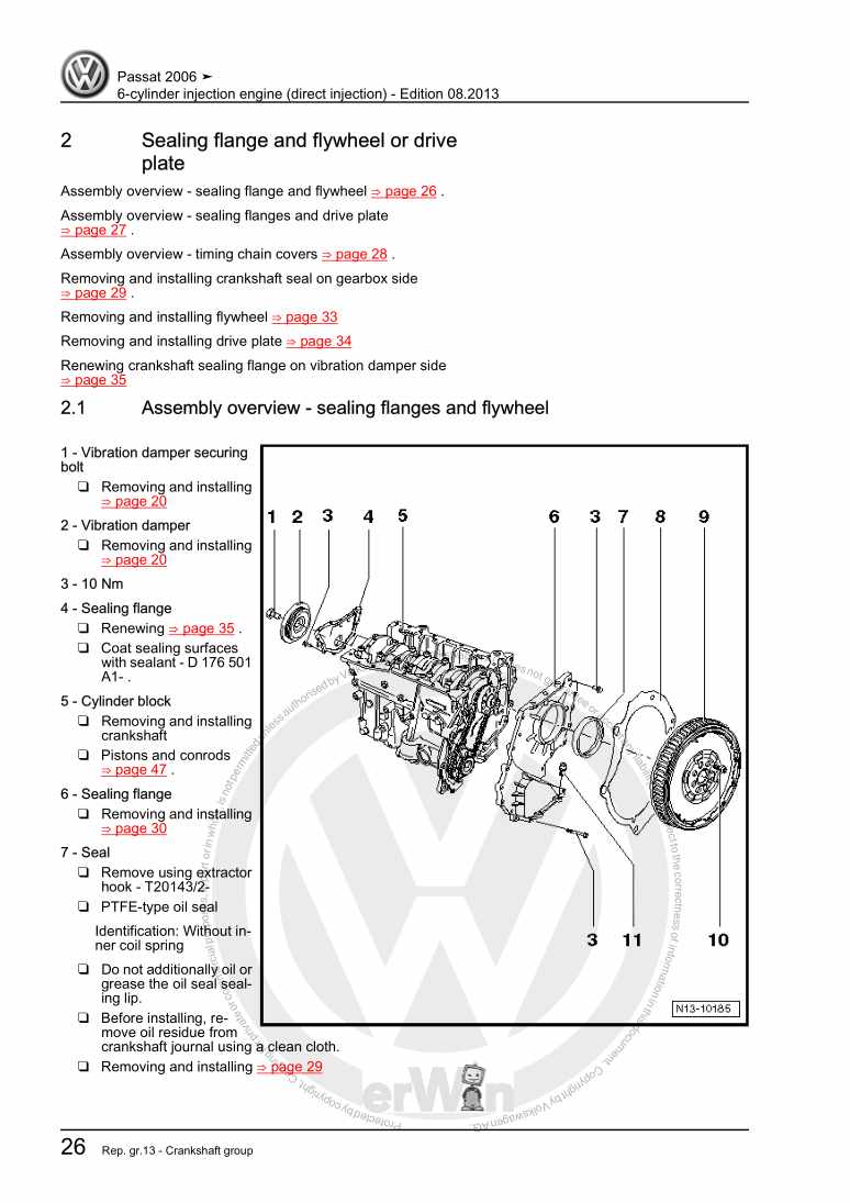 Beispielseite für Reparaturanleitung 3 6-cylinder injection engine (direct injection)