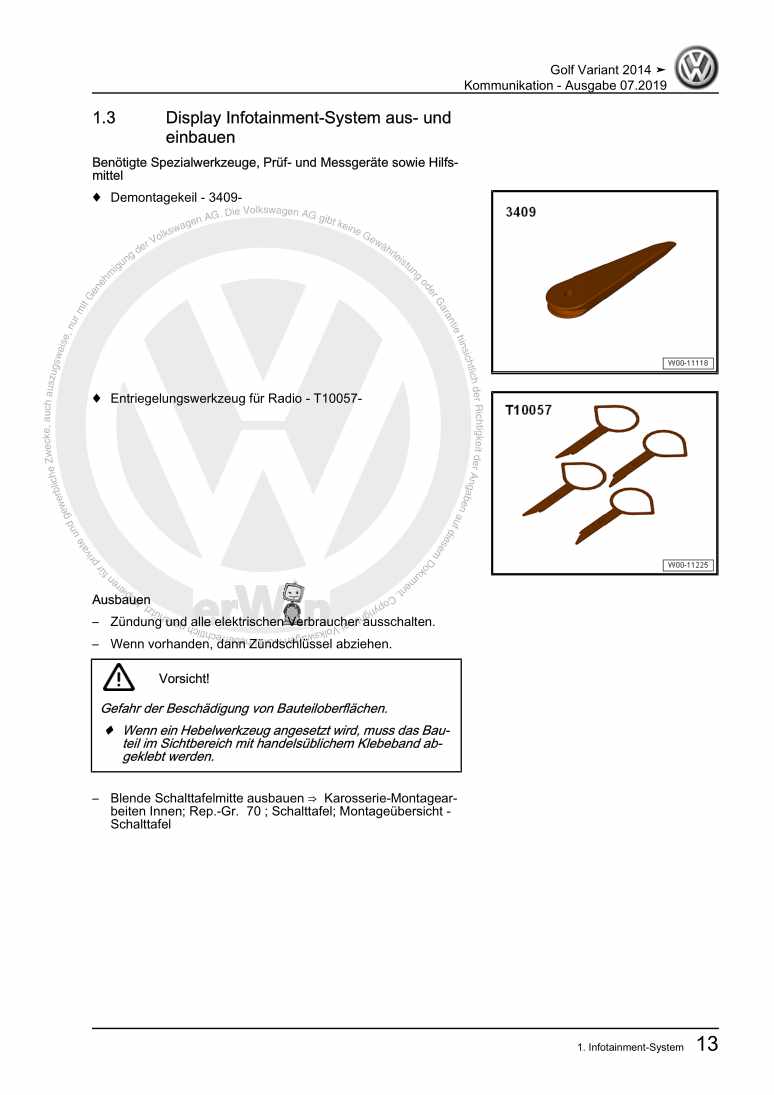 Beispielseite für Reparaturanleitung 3 Kommunikation