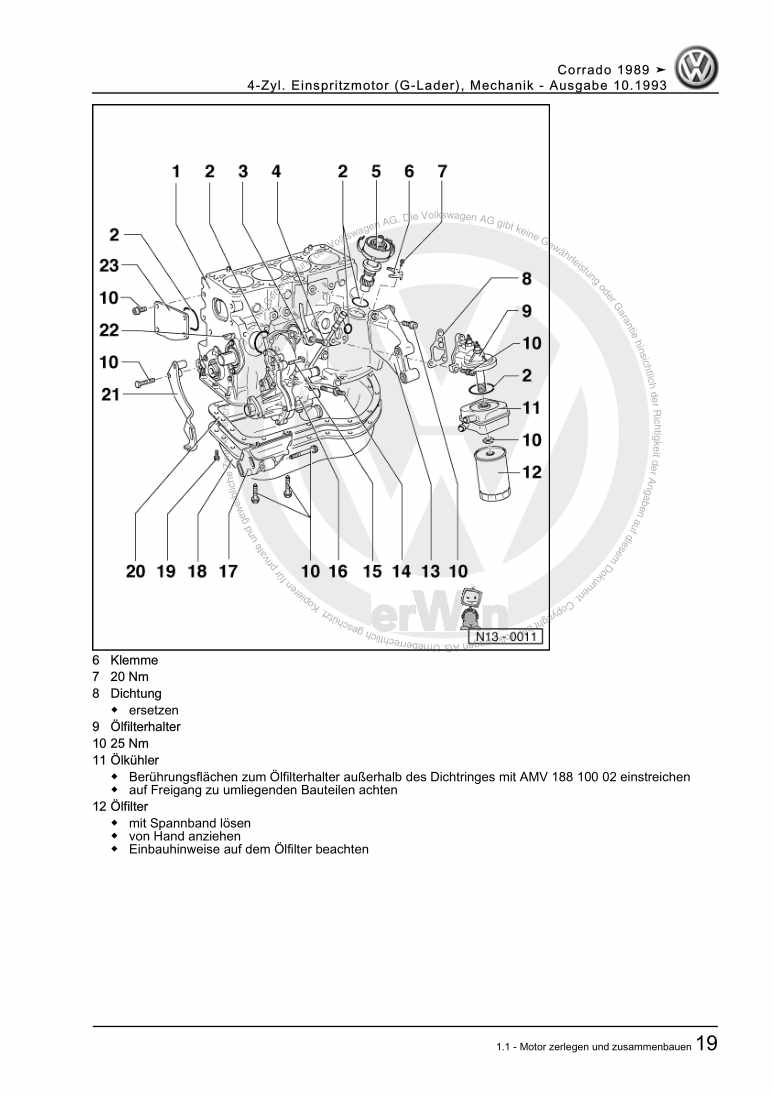 Beispielseite für Reparaturanleitung 3 4-Zyl. Einspritzmotor (G-Lader), Mechanik