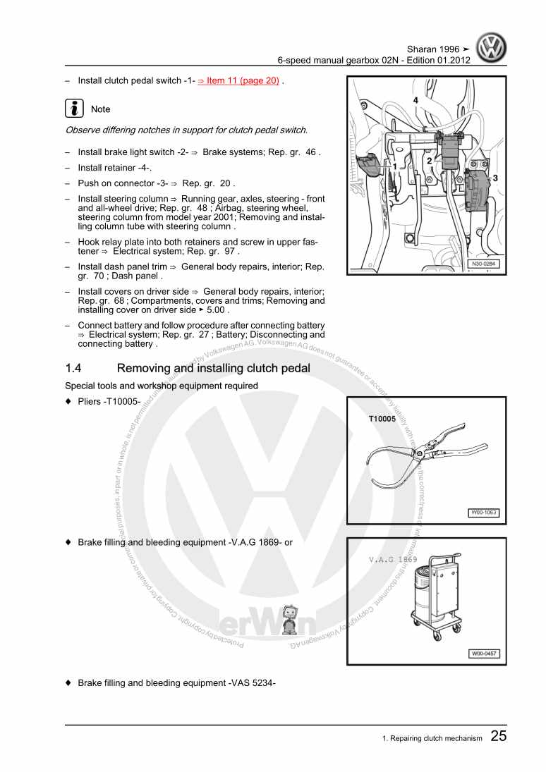 Examplepage for repair manual 3 6-speed manual gearbox 02N
