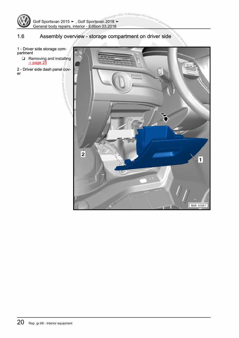 Examplepage for repair manual 2 General body repairs, interior