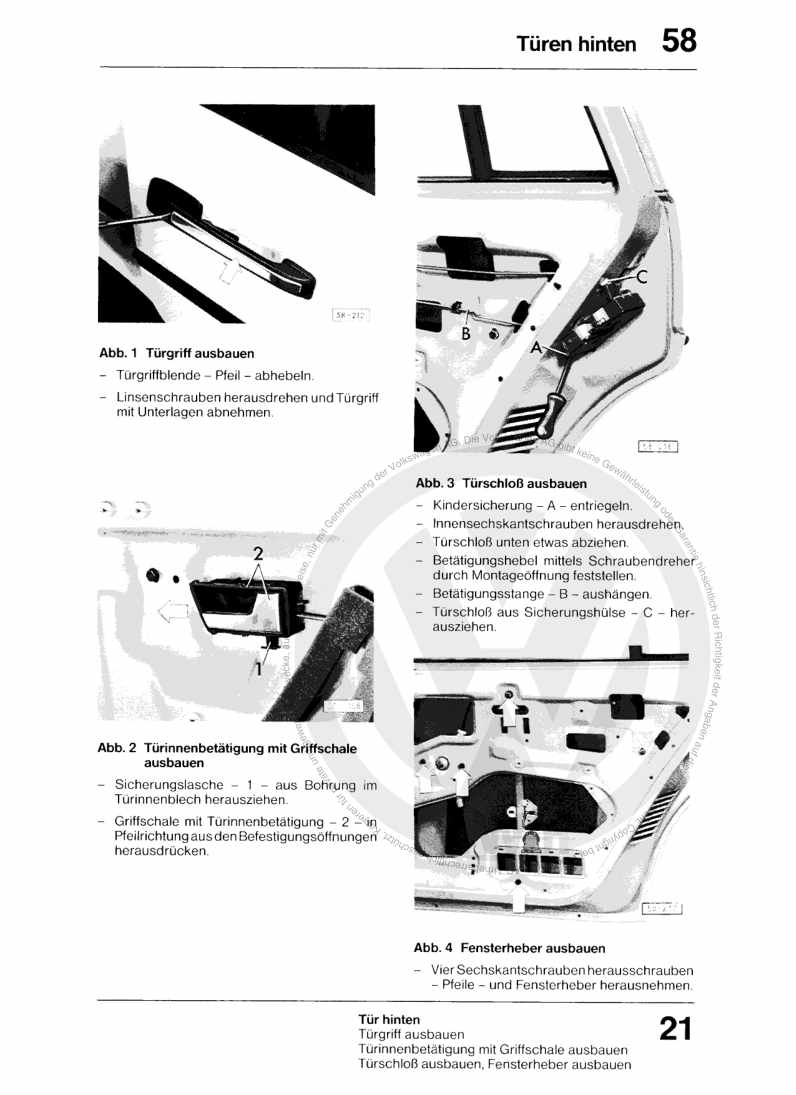 Examplepage for repair manual Karosserie-Montagearbeiten
