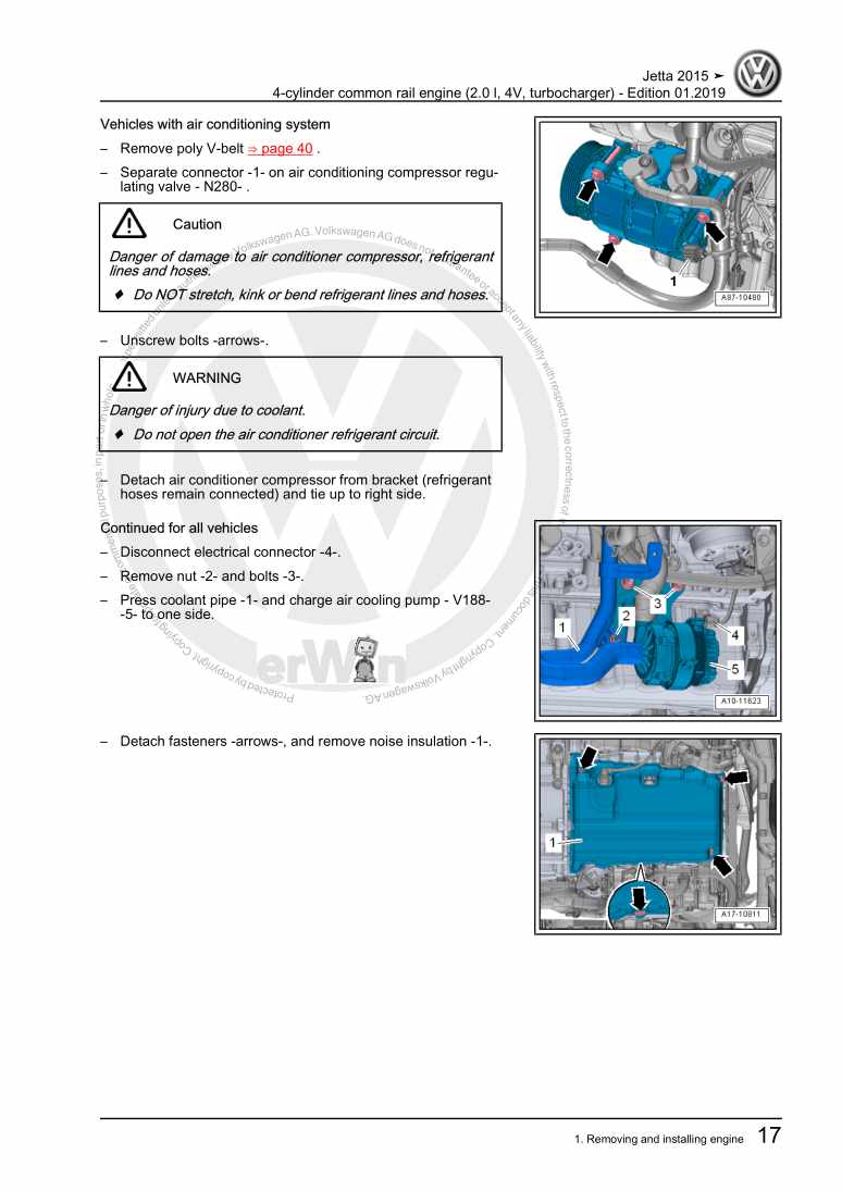 Examplepage for repair manual 2 4-cylinder common rail engine (2.0 l, 4V, turbocharger)