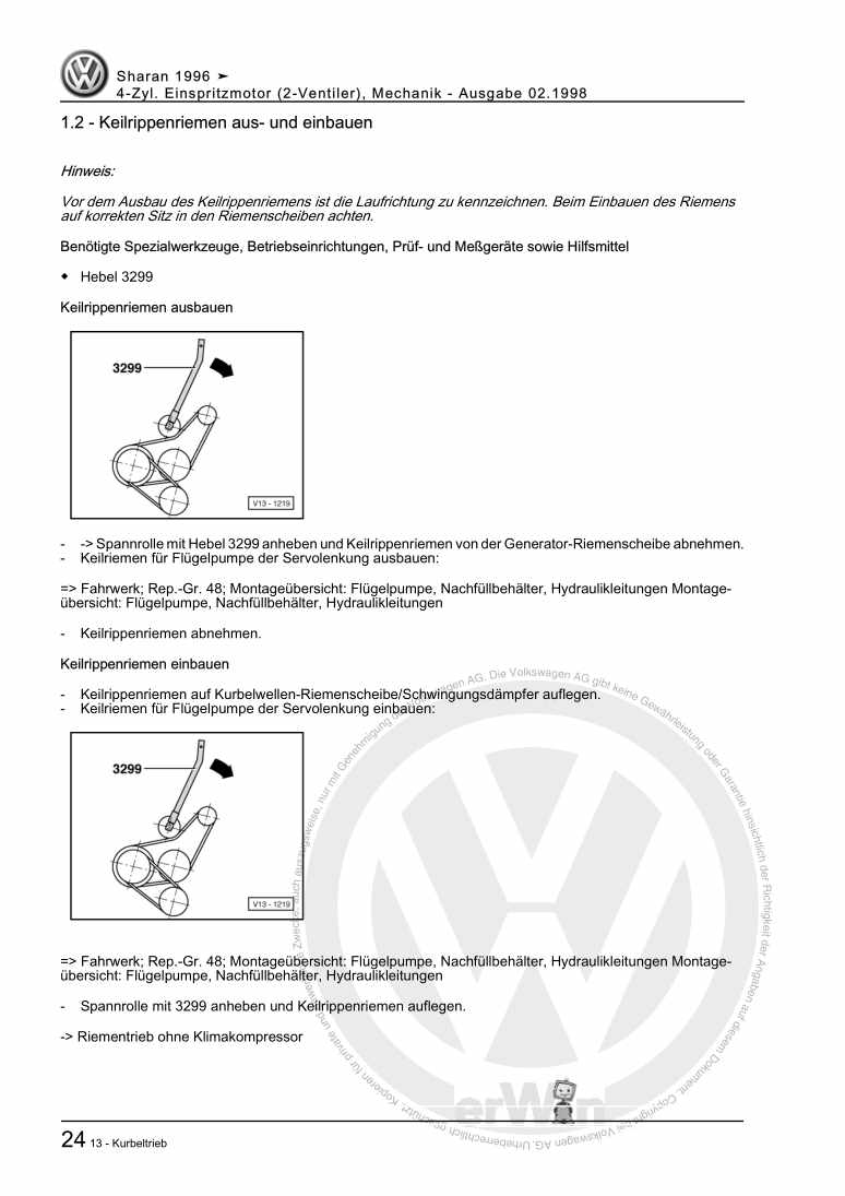 Beispielseite für Reparaturanleitung 2 4-Zyl. Einspritzmotor (2-Ventiler), Mechanik