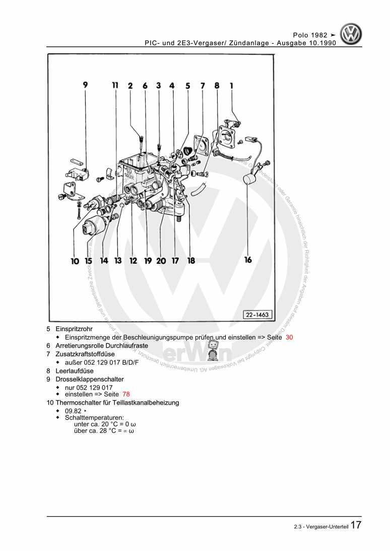 Examplepage for repair manual 3 PIC- und 2E3-Vergaser/ Zündanlage