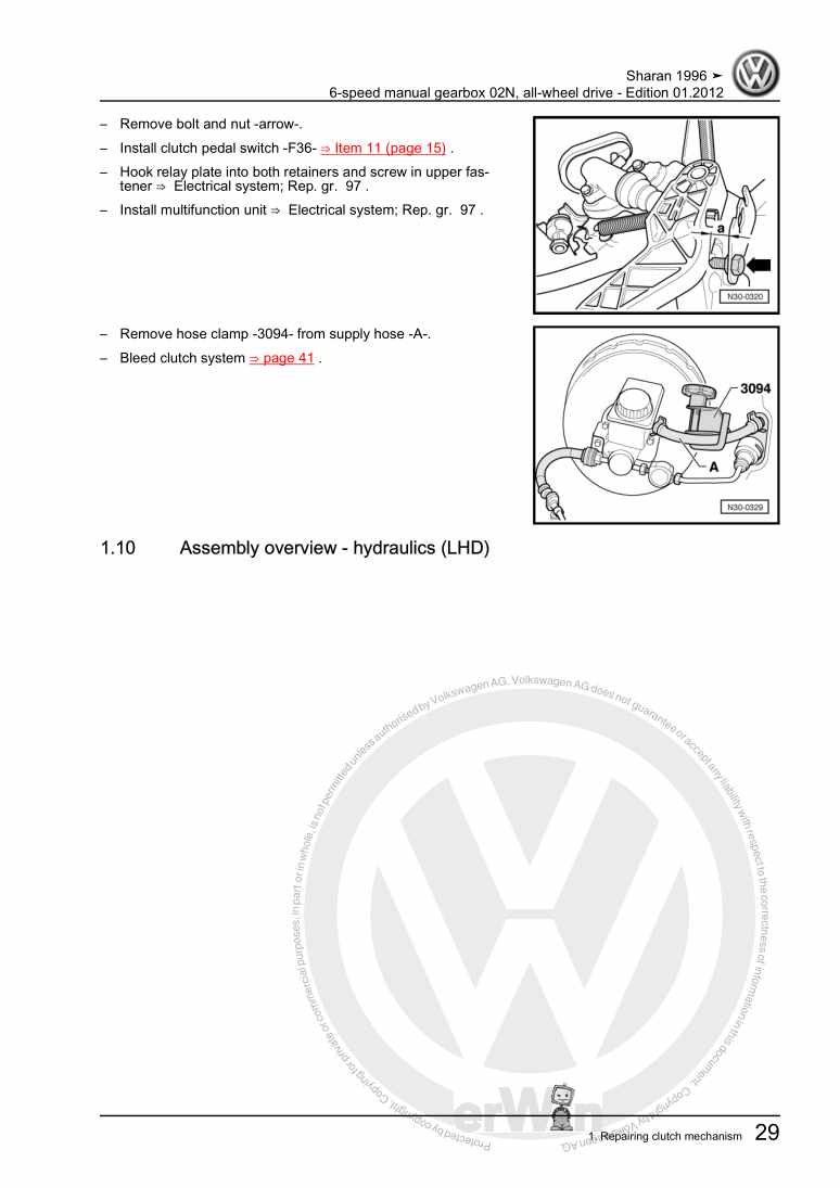 Examplepage for repair manual 2 6-speed manual gearbox 02N, all-wheel drive