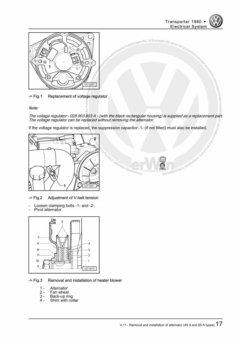 Examplepage for repair manual Electrical System
