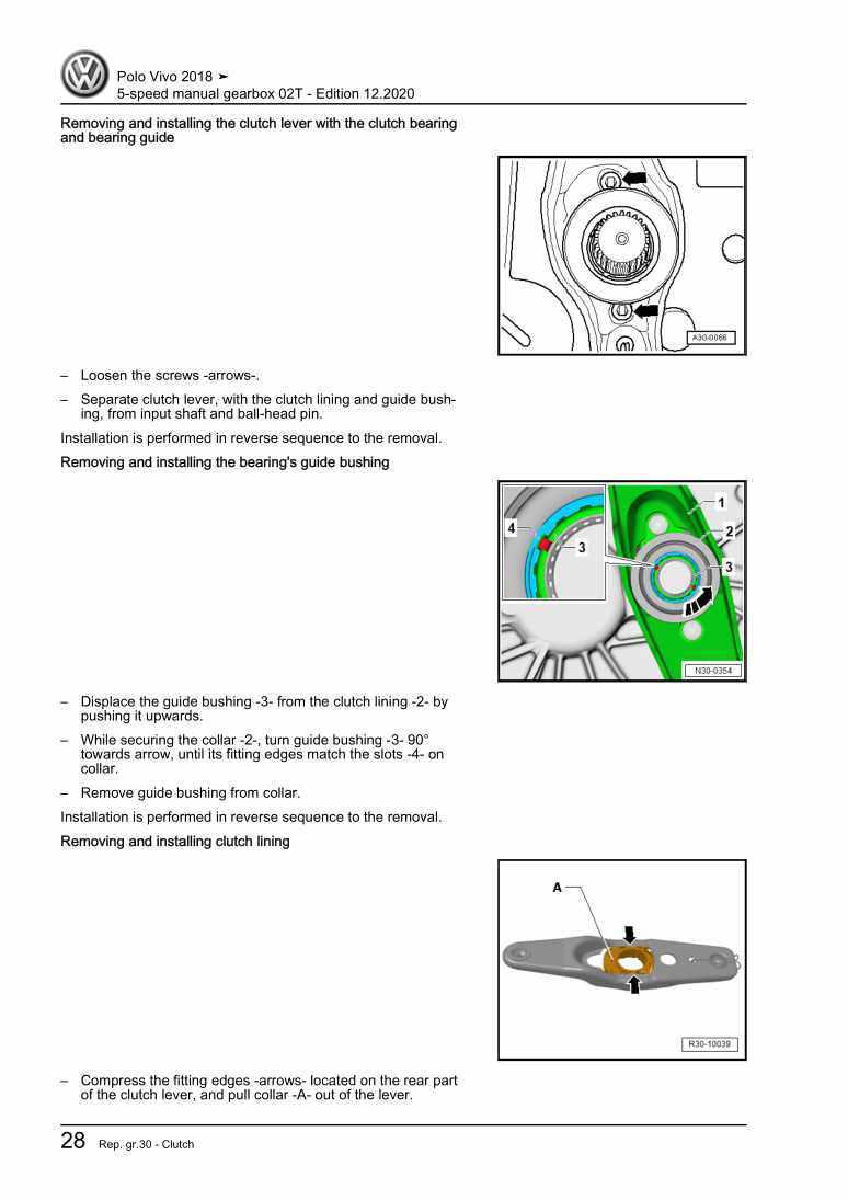Examplepage for repair manual 3 5-speed manual gearbox 02T