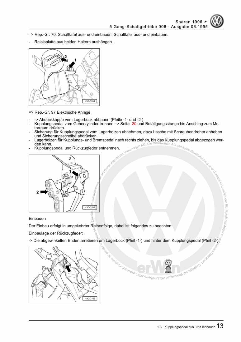 Beispielseite für Reparaturanleitung 2 5 Gang-Schaltgetriebe 006