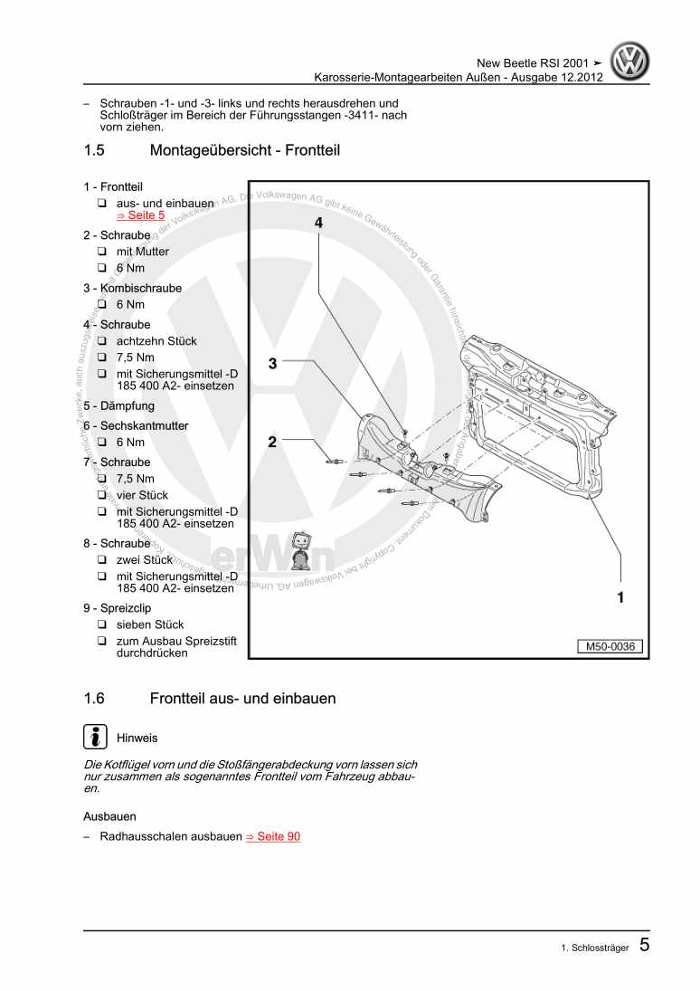 Beispielseite für Reparaturanleitung 3 Karosserie-Montagearbeiten Außen