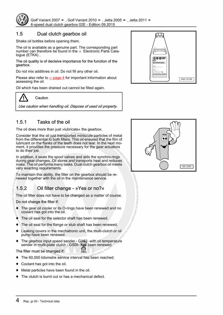 Beispielseite für Reparaturanleitung 2 6-speed dual clutch gearbox 02E