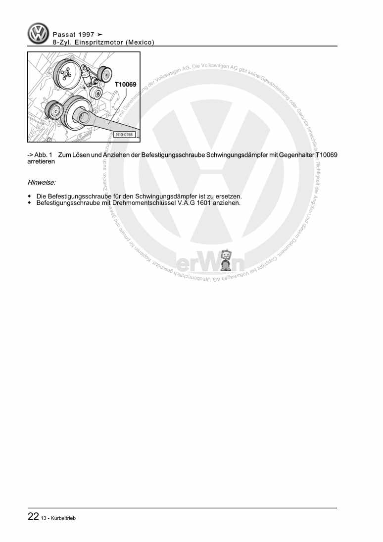Examplepage for repair manual 2 8-Zyl. Einspritzmotor (Mexico)