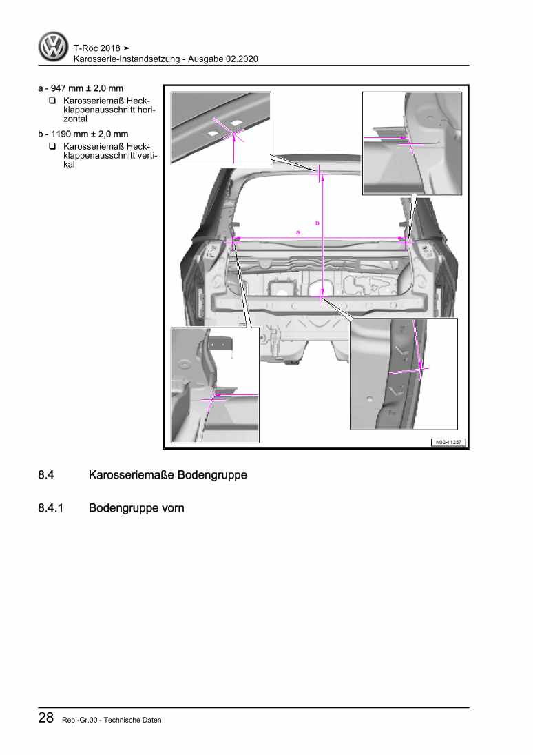 Beispielseite für Reparaturanleitung 3 Karosserie-Instandsetzung