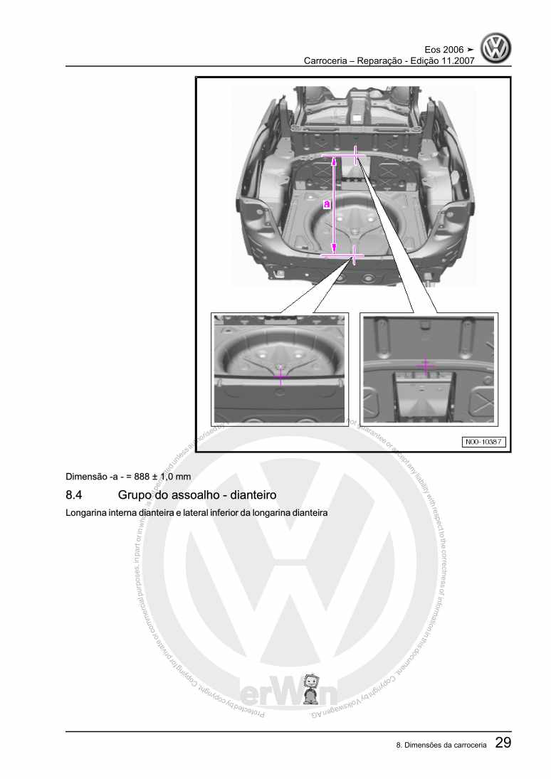 Examplepage for repair manual 3 Carroceria – Reparação