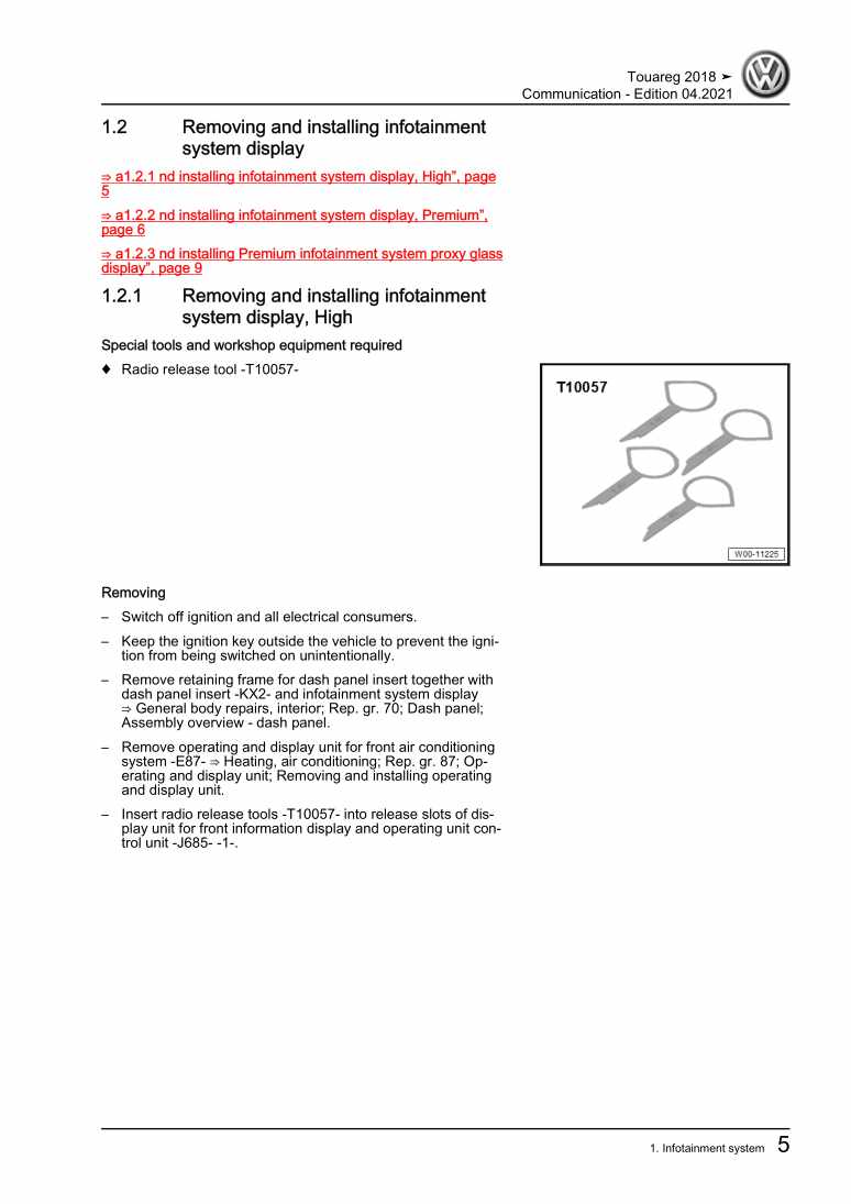 Examplepage for repair manual 2 Communication