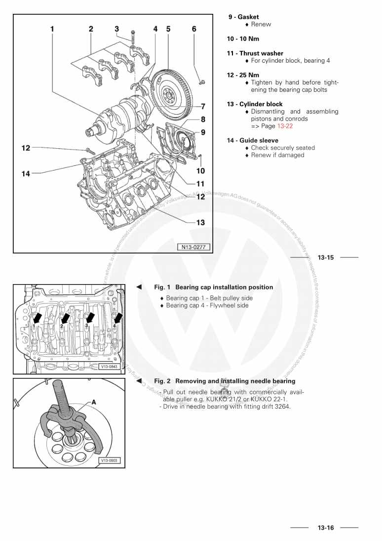 Examplepage for repair manual 2 6-cyl. injection engine, Mechanics ACK AGE ALG AMX APR AQD ATX BBG