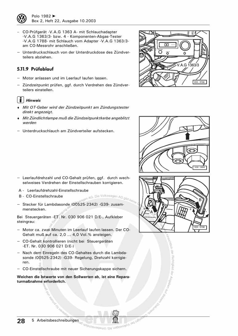 Examplepage for repair manual 2 Heft 22: Polo ab 1986 Inland