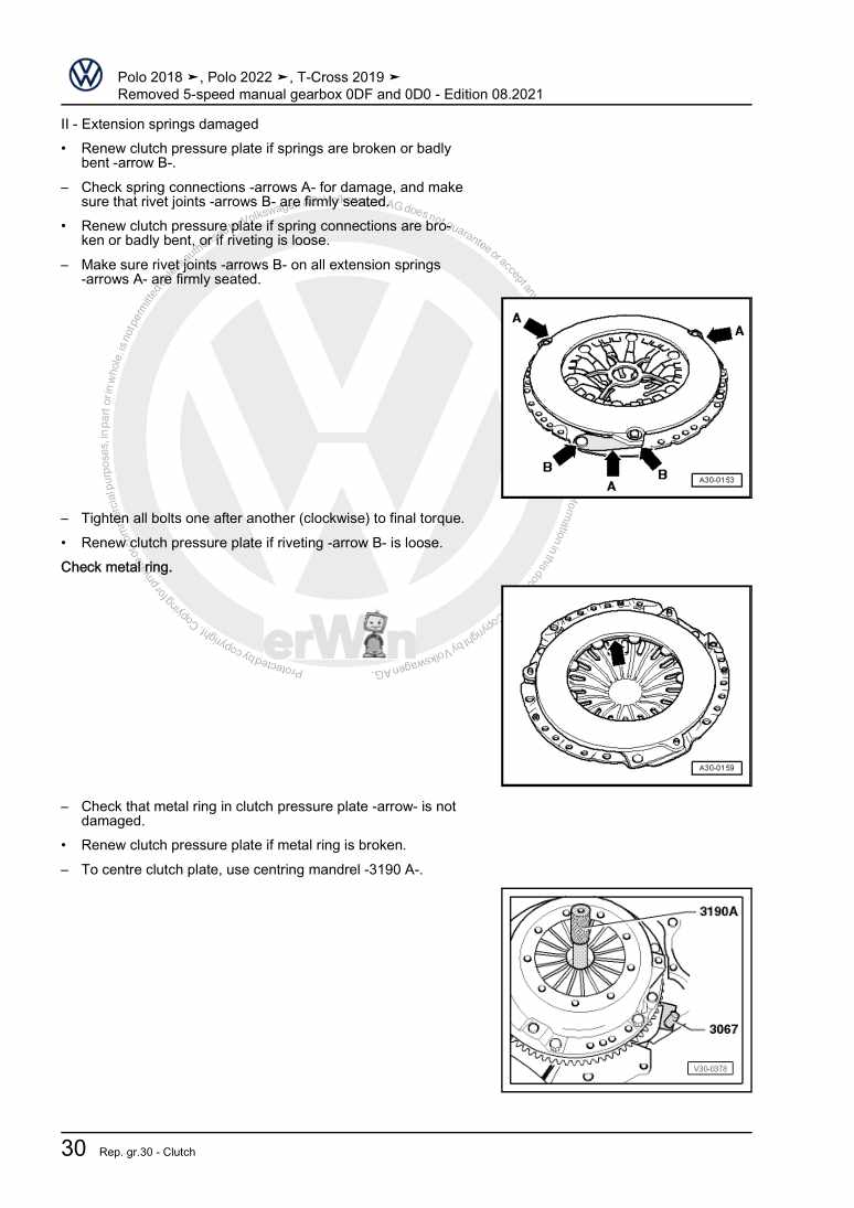 Examplepage for repair manual 3 Removed 5-speed manual gearbox 0DF and 0D0