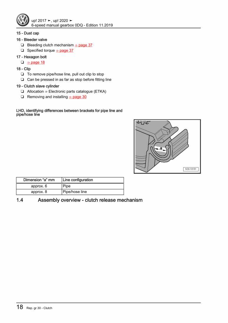 Examplepage for repair manual 6-speed manual gearbox 0DQ