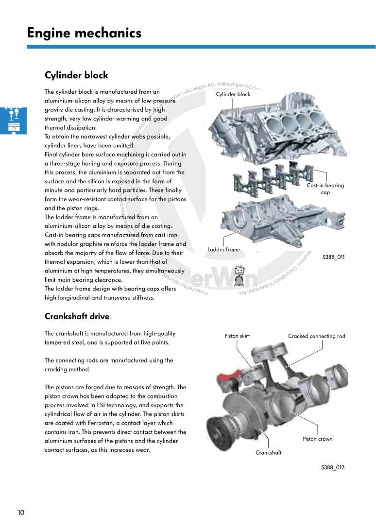 Examplepage for repair manual Nr. 388: The 4.2l V8 4V FSI Engine