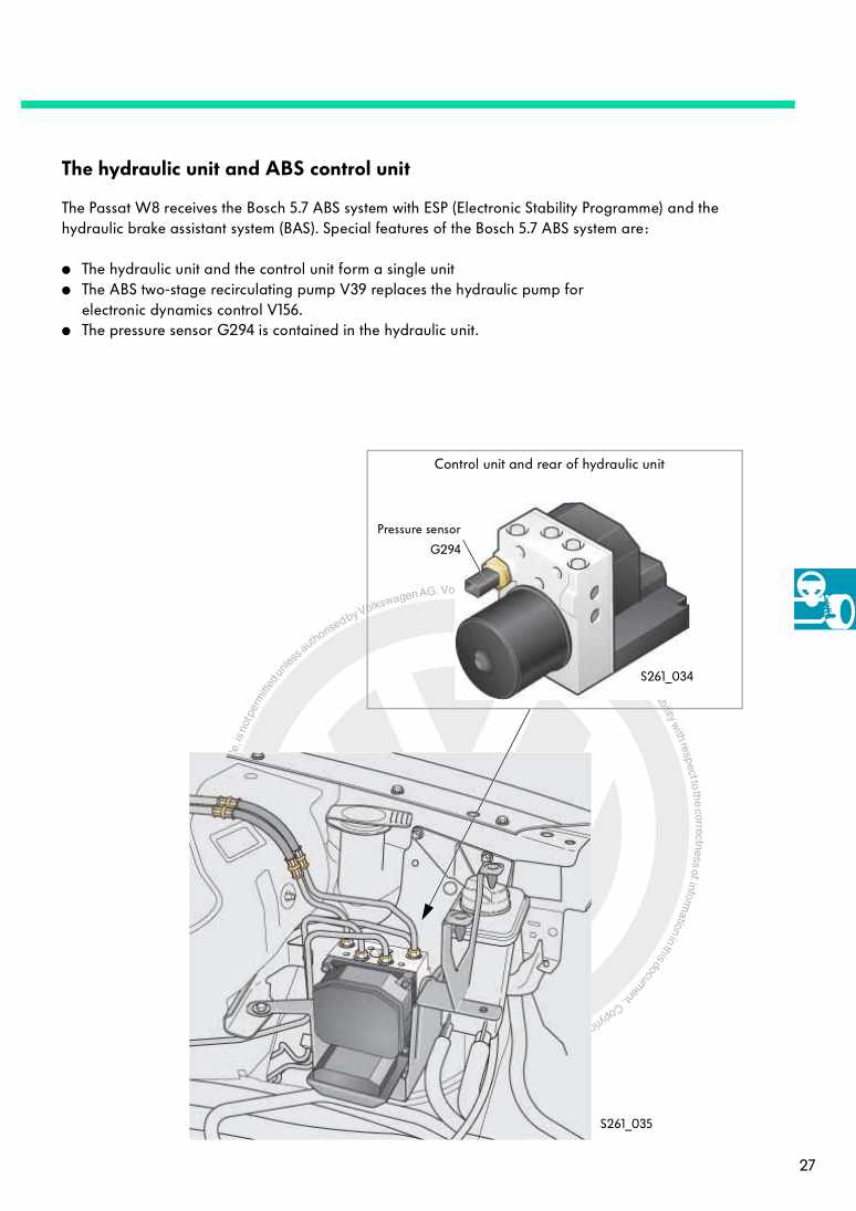 Examplepage for repair manual 3 Nr. 261: The Passat W8