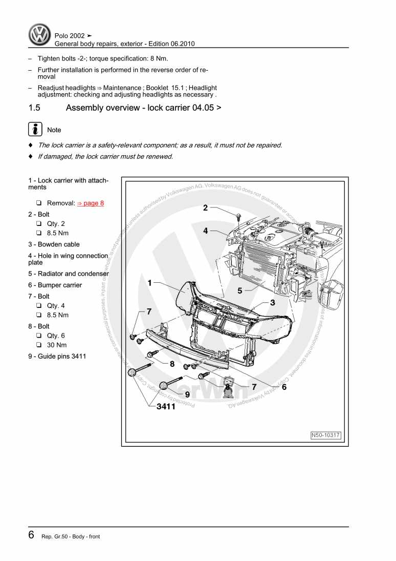 Beispielseite für Reparaturanleitung 3 General body repairs, exterior