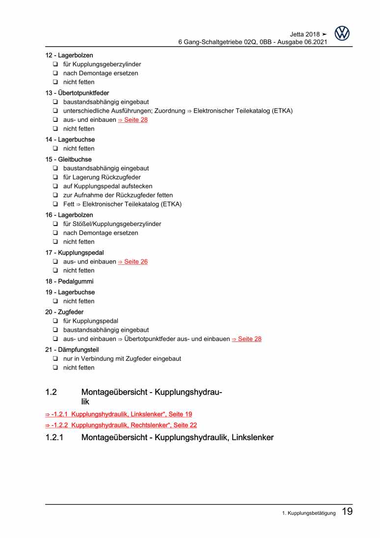 Beispielseite für Reparaturanleitung 3 6 Gang-Schaltgetriebe 02Q, 0BB
