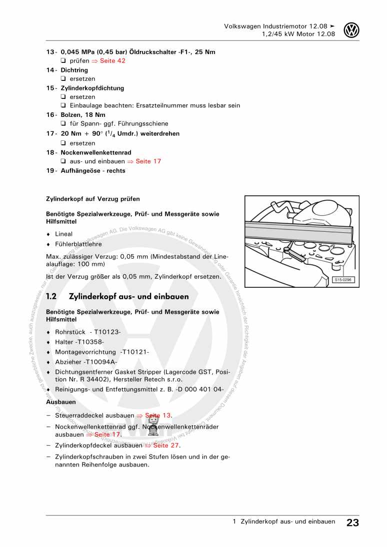 Examplepage for repair manual 3 3-Zyl. Benzinmotor 1,2l CEEA