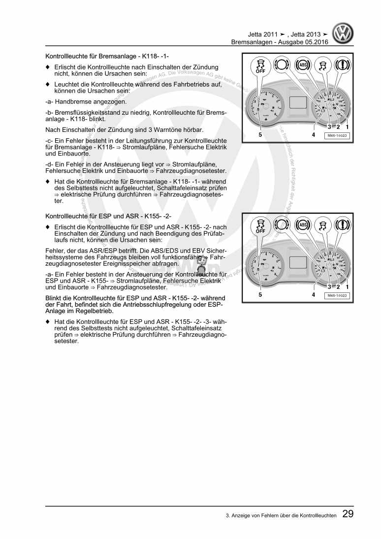 Examplepage for repair manual 3 Bremsanlagen