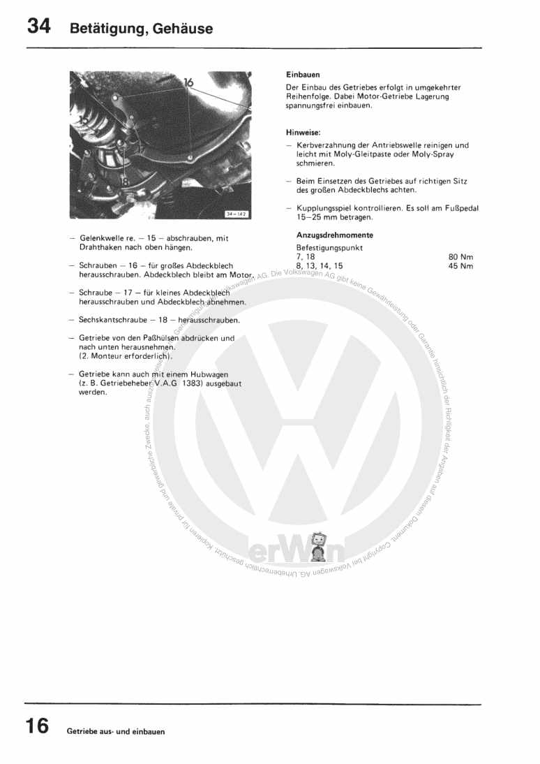 Examplepage for repair manual 3 5-Gang-Schaltgetriebe 020