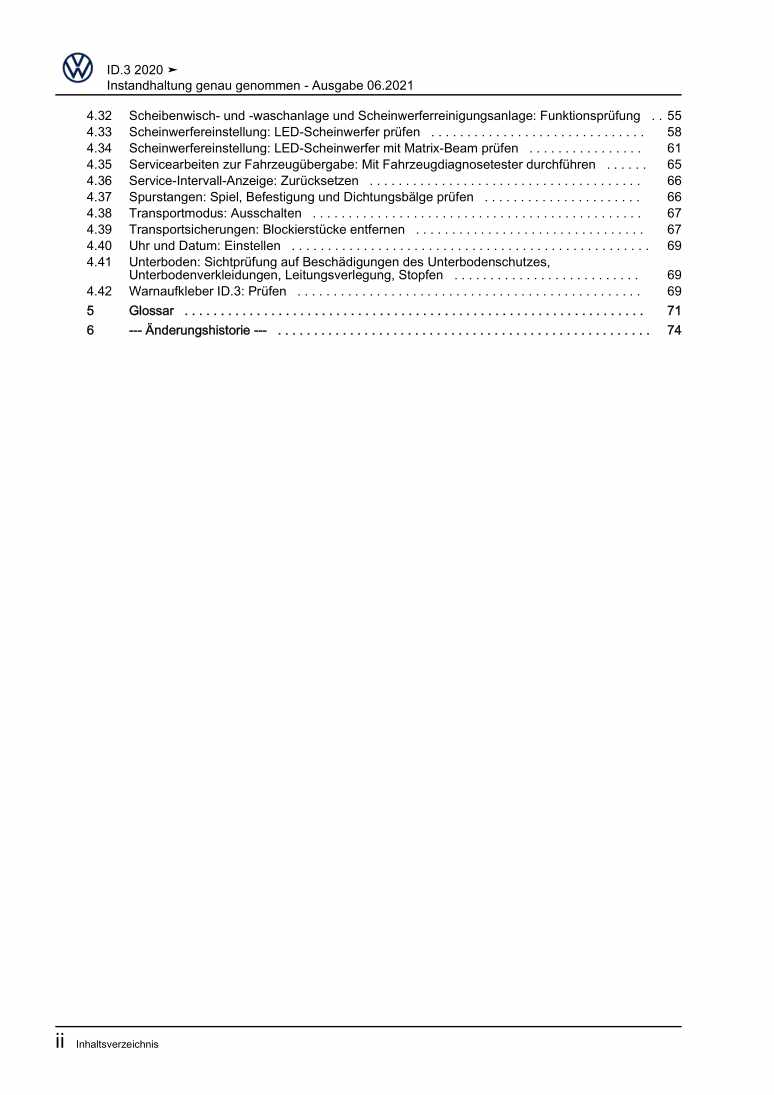 Examplepage for repair manual 3 Instandhaltung genau genommen