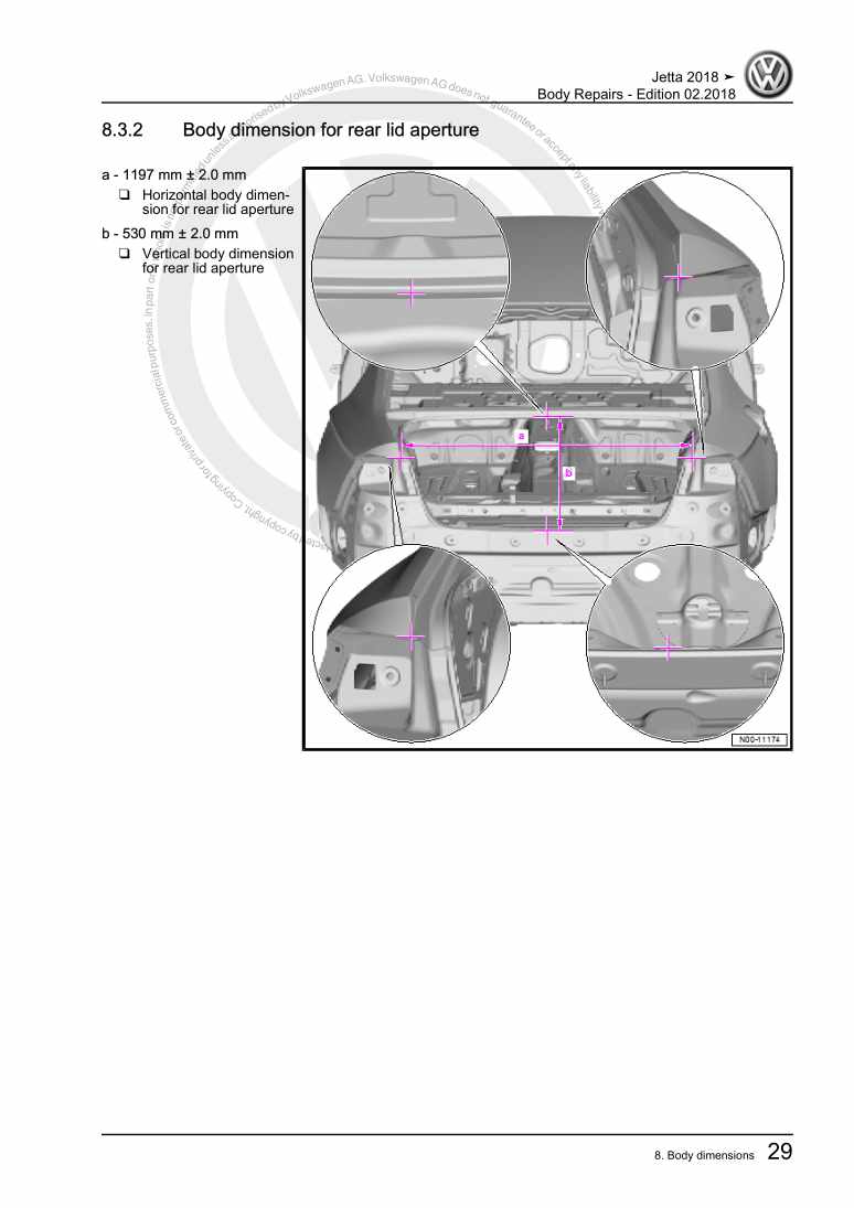 Examplepage for repair manual 2 Body Repairs