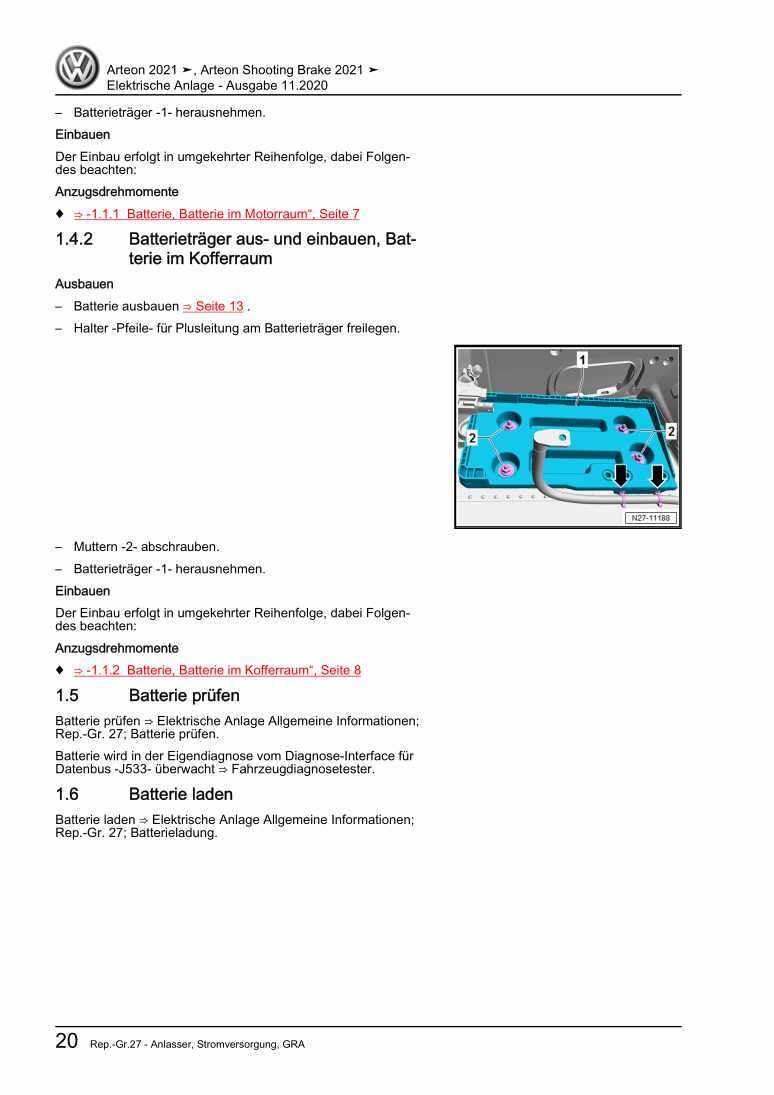 Beispielseite für Reparaturanleitung 3 Elektrische Anlage