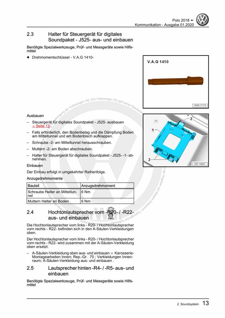 Beispielseite für Reparaturanleitung 3 Kommunikation