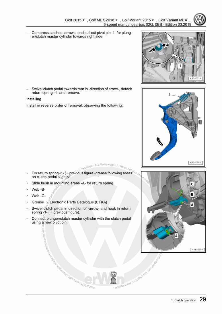 Examplepage for repair manual 2 6-speed manual gearbox 02Q, 0BB