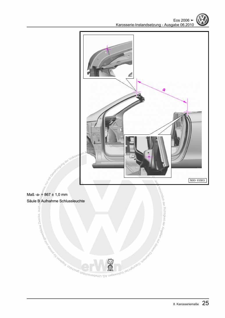 Examplepage for repair manual 3 Karosserie-Instandsetzung