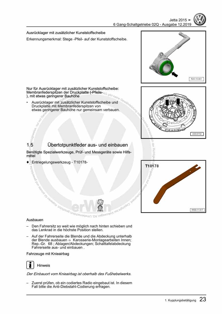 Examplepage for repair manual 6 Gang-Schaltgetriebe 02Q