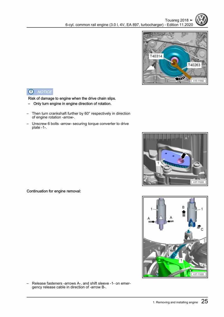 Examplepage for repair manual 3 6-cyl. common rail engine (3.0 l, 4V, EA 897, turbocharger)