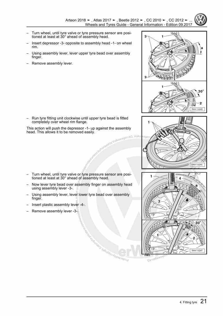 Examplepage for repair manual 3 Wheels and Tyres Guide - General Information
