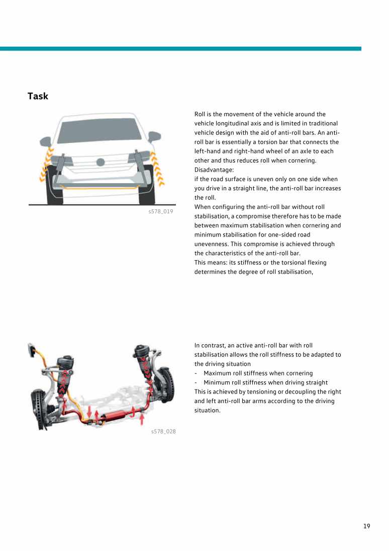 Examplepage for repair manual Nr. 578: The Touareg 2019 Running Gear and All-wheel Drive System