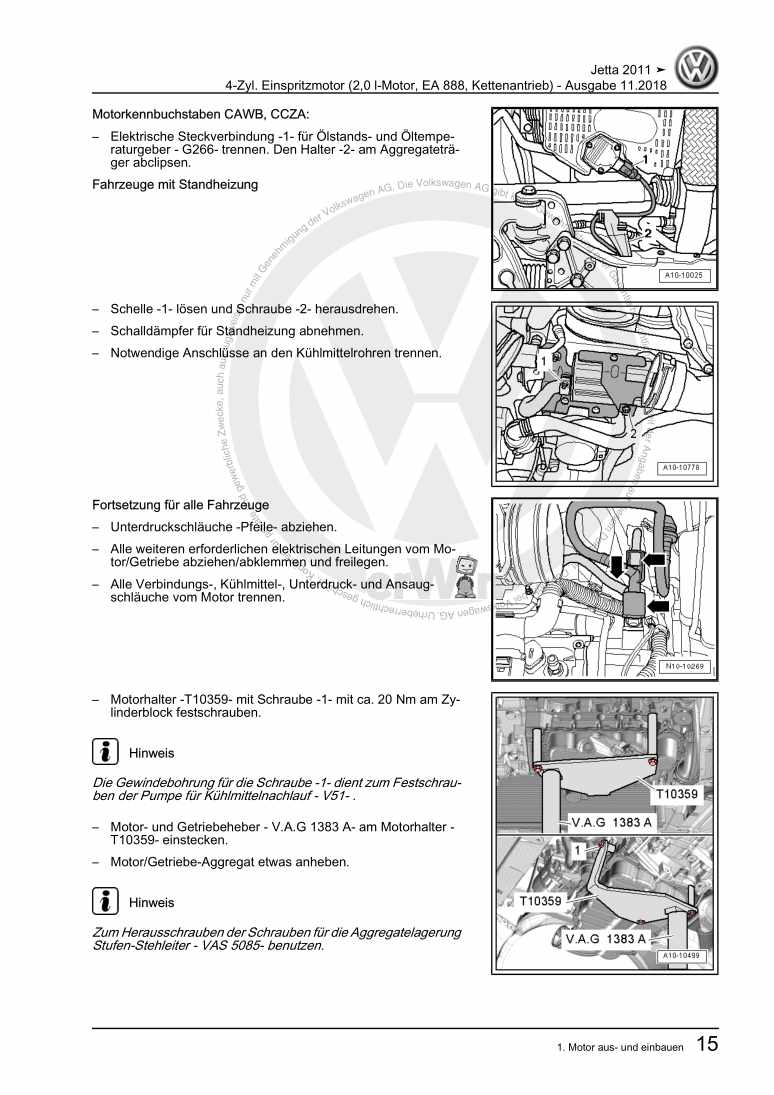 Examplepage for repair manual 2 4-Zyl. Einspritzmotor (2,0 l-Motor, EA 888, Kettenantrieb)
